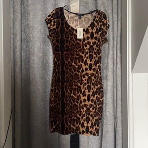 Velvet Cheetah Print Dress